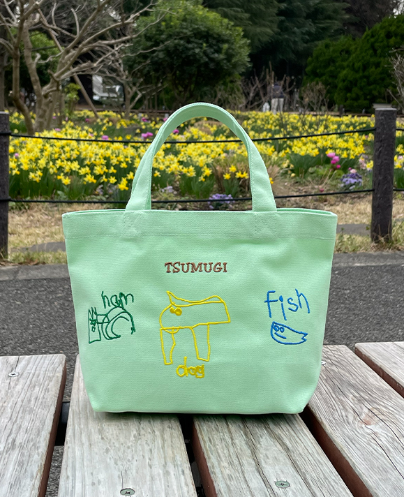 落書き刺繡トートバッグ BÜKI